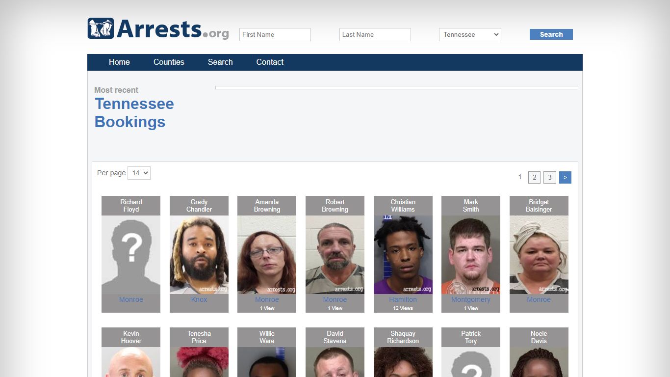 Tennessee Arrests and Inmate Search